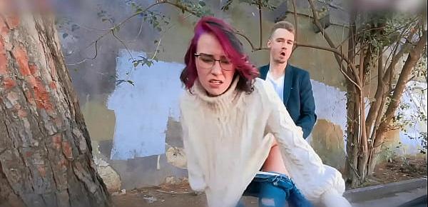  KISSCAT Love Breakfast with Sausage - Public Agent Pickup Russian Student for Outdoor Sex